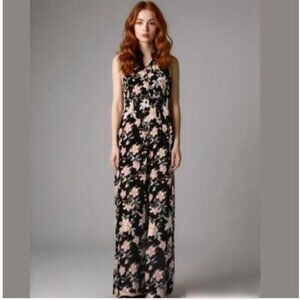B.o.g Collective Black Floral Sleeveless Relax Fit Jumpsuit​​​​​